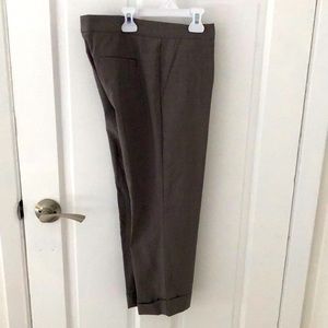 Theory wool checkered cropped trousers